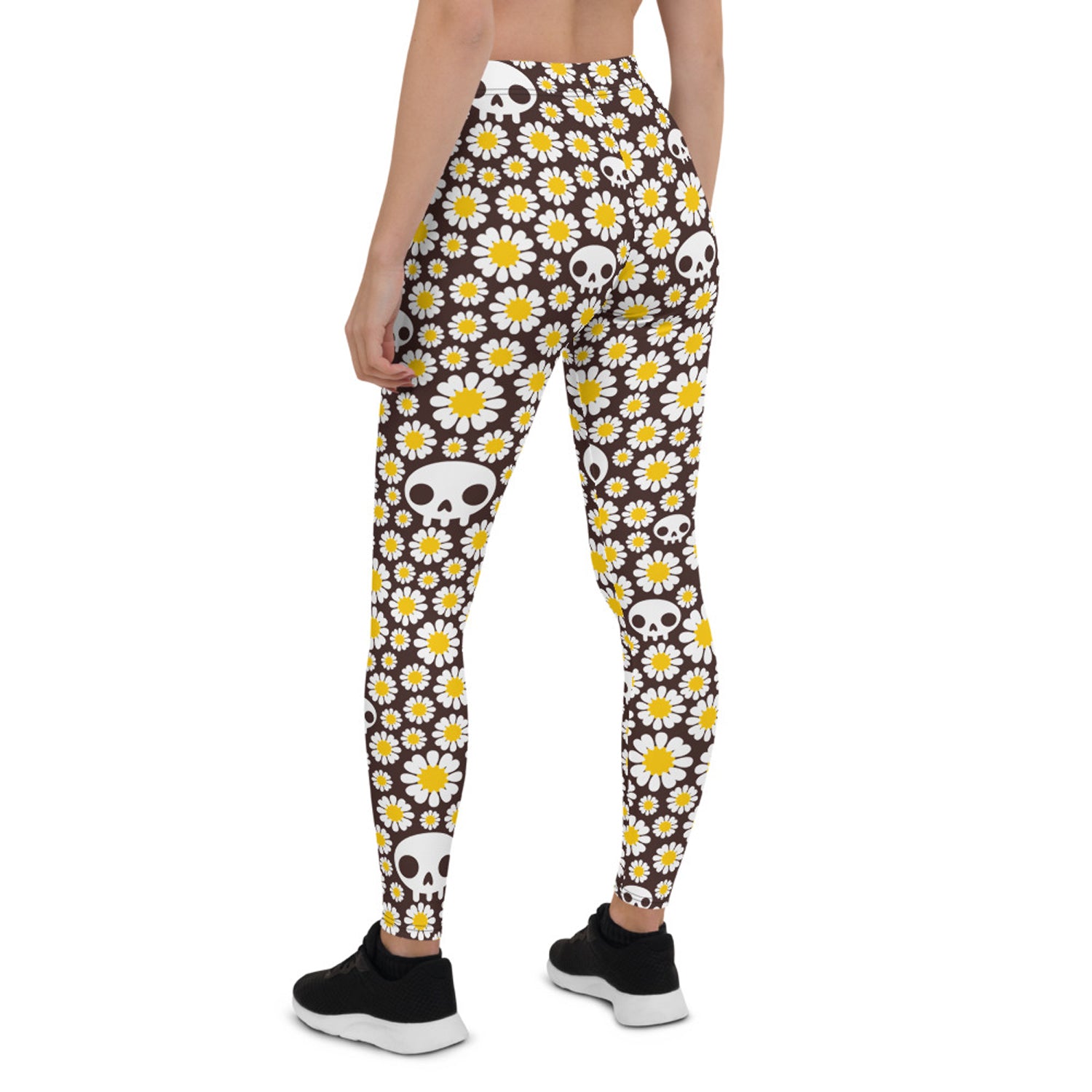 Daisies and Skulls Leggings for Women