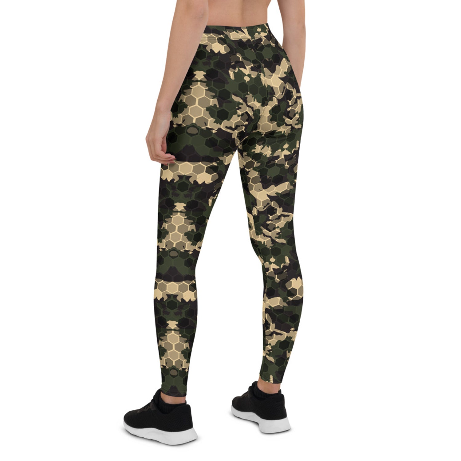 Womens Army Camo Leggings with Honeycombs