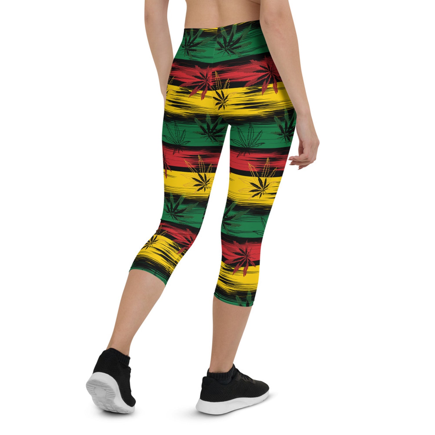 Womens Reggae and Cannabis Capri Leggings