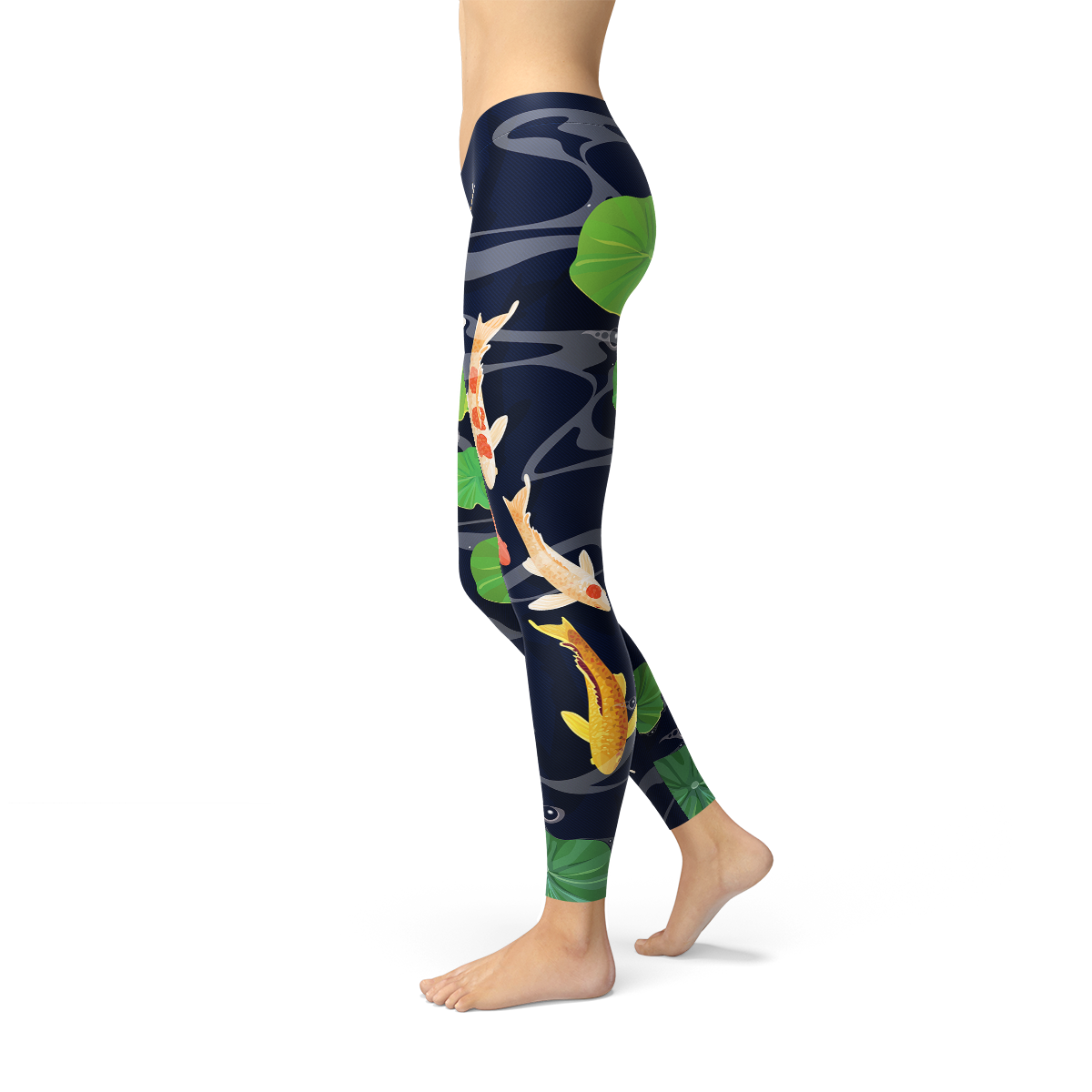 Womens Koi Fish in Pond Leggings