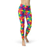 Womens Rainbow Pinwheel Leggings