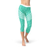 Turquoise Sports Capri Leggings