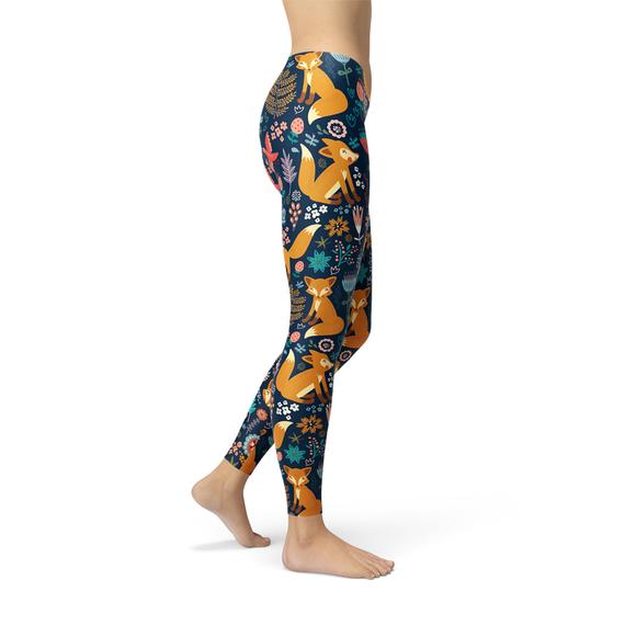 Womens Fox in the Meadows Leggings