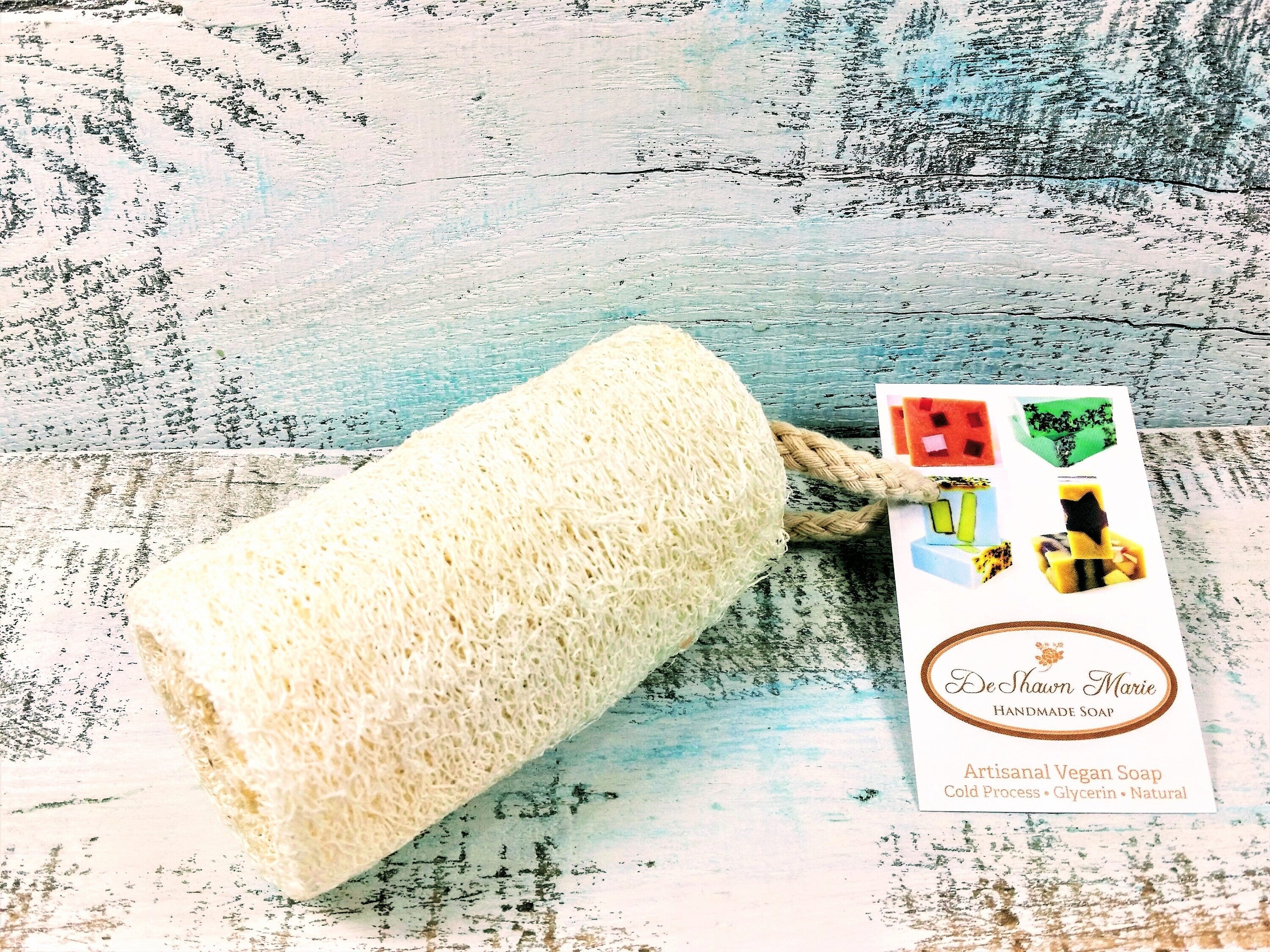 Organic Natural 4" Loofah, loofa, luffa, vegan loofah, natural sponge,