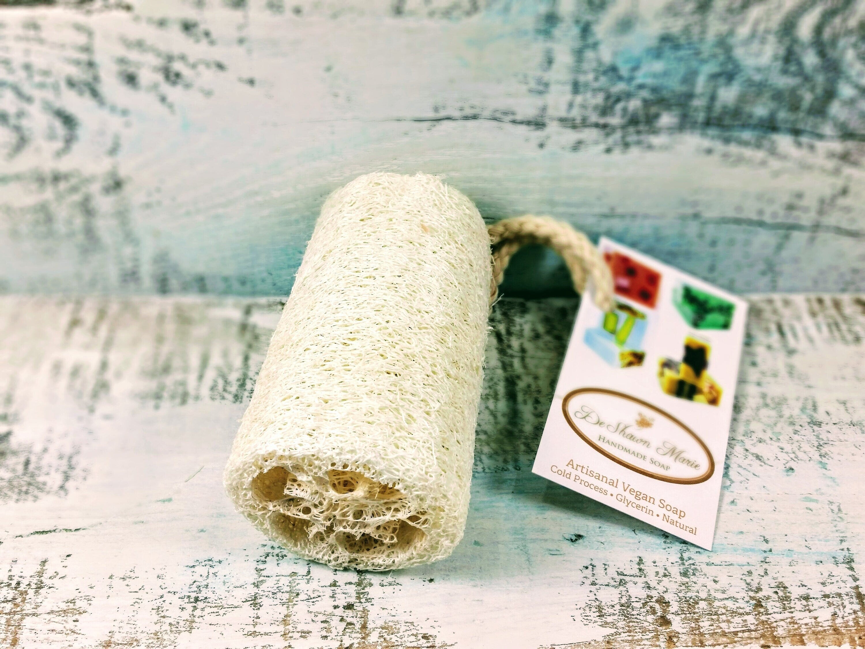 Organic Natural 4" Loofah, loofa, luffa, vegan loofah, natural sponge,