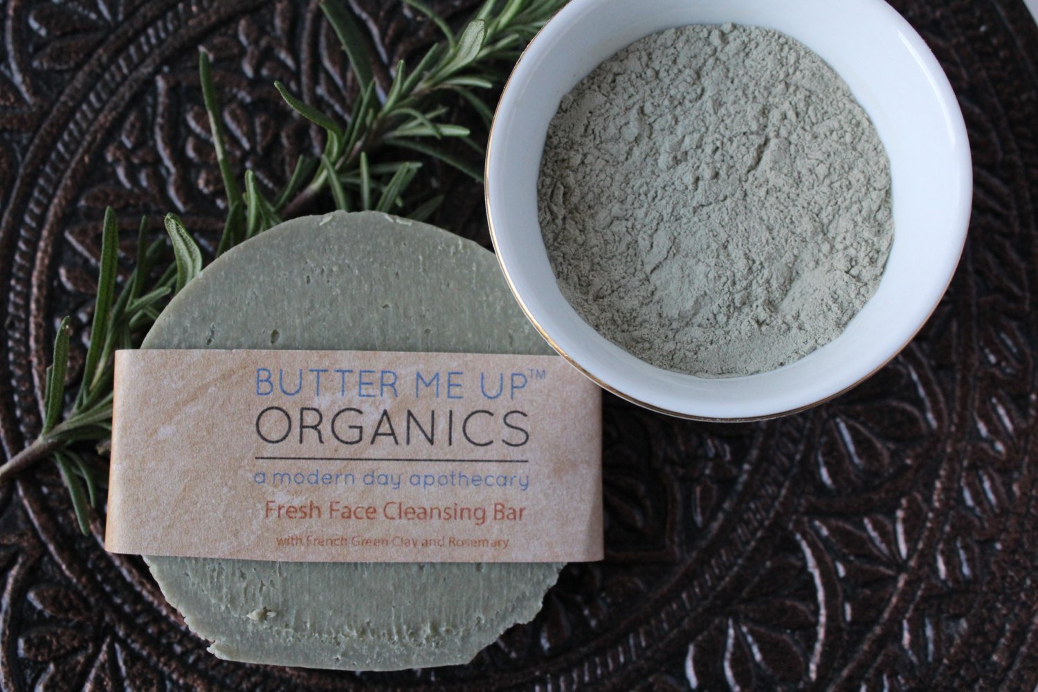 Face Wash Facial Cleansing Bar with French Green Sea Clay